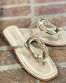Empress Gold Flat Sandals