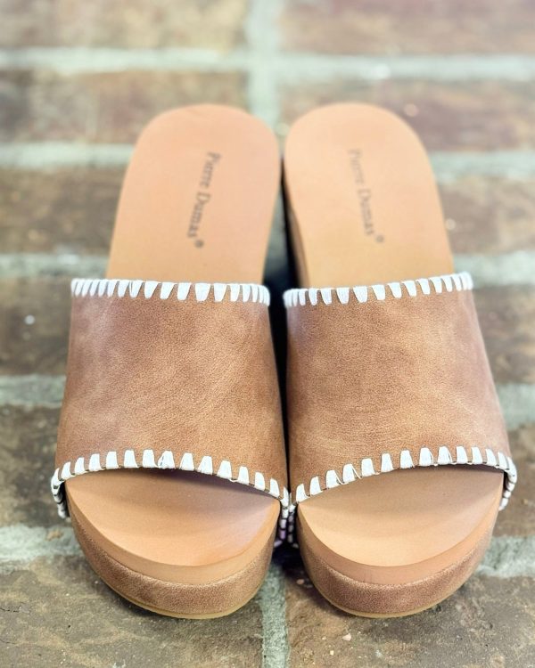 Vivian Tan Cream Detail Wedges - Image 4