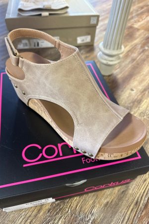 Corkys Carley Camel Wedges