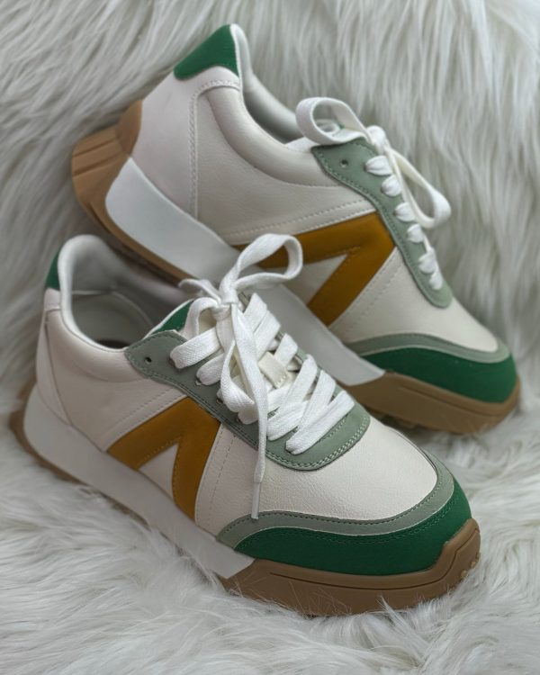 Mia Town Green Multi Platform Sneakers